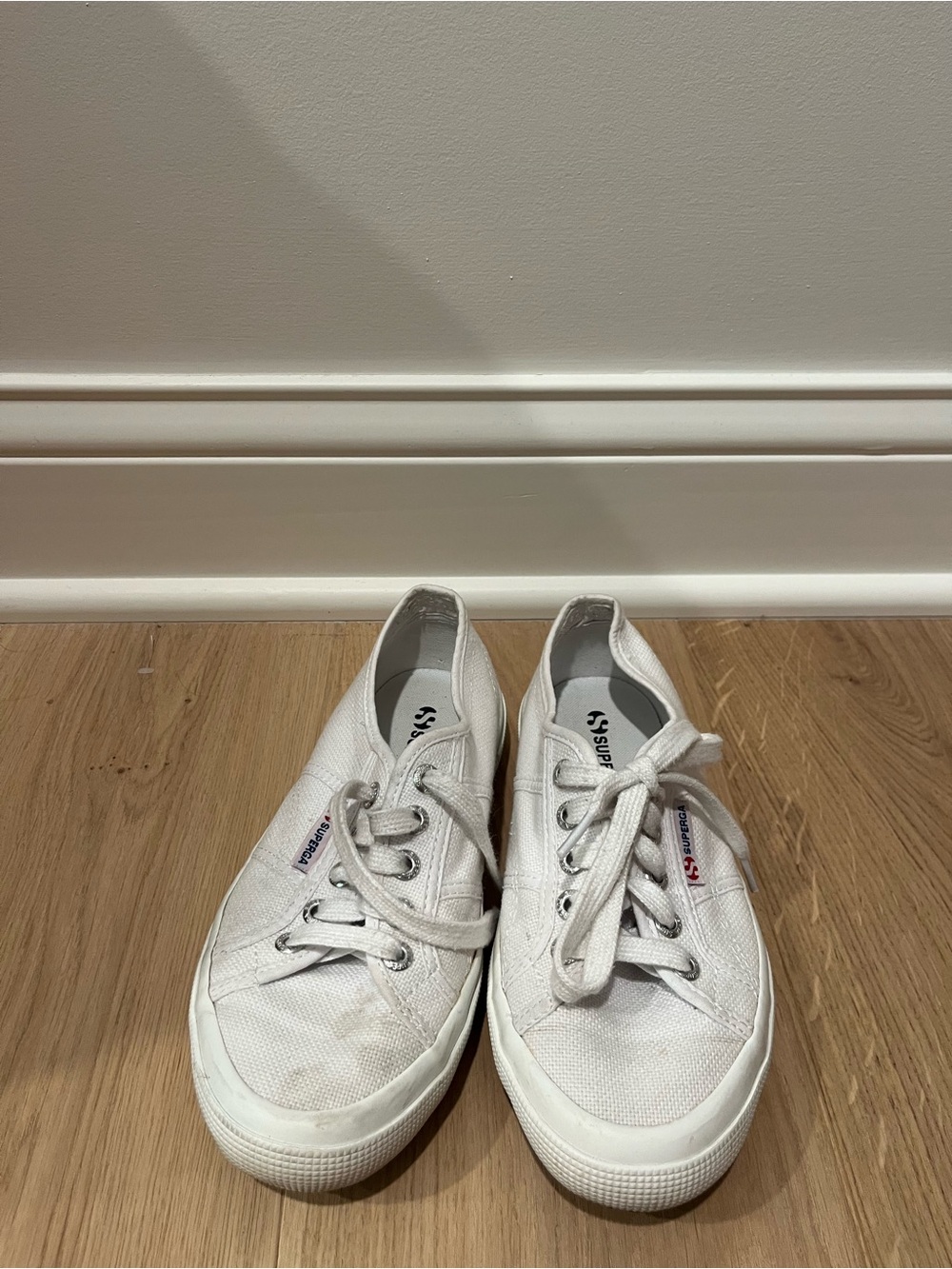Superga White Low-Top Canvas Sneakers